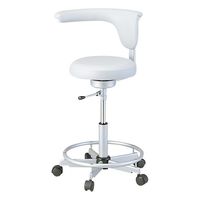 アズワン ワーキングチェアー ホワイト CM117-IWH 1脚 1-6203-01（直送品）