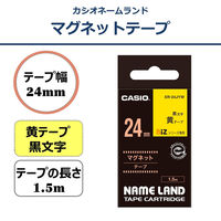 カシオ CASIO ネームランド テープ スタンダード 幅12mm 黄ラベル