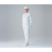 東洋リントフリー クリーンルーム用ツナギ服 ホワイト L FC136C-01 1着 1-6360-03（直送品）