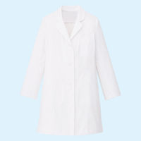 タップ レディス診察衣（ハーフ丈）AKL210-10 長袖 シングル ホワイト S ドクターコート 薬局衣