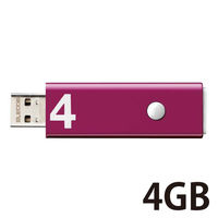 USBメモリ 4GB USB2.0 ノック式 ピンク セキュリティ機能対応 MF-APSU2A04GPN エレコム 1本