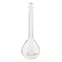 アズワン 高精度メスフラスコ 白 500mL 1-8565-09 1個（直送品）