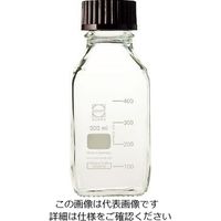 アズワン ねじ口瓶角型白 デュラン（R） 赤キャップ付 500mL 017230-500 1個 1-8870-15（直送品）