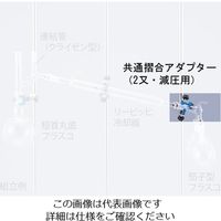 クライミング 常圧蒸留装置用 共通摺合アダプター(2又・減圧用) 0235-03-10 1個 1-9949-02（直送品）