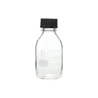 アズワン ねじ口瓶丸型(デュラン(R)) 黒キャップ付 500mL 2-075-03 1本（直送品）