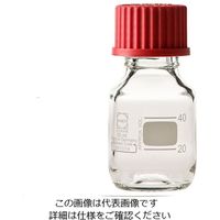 アズワン ねじ口瓶丸型白(デュラン(R)) 赤キャップ付 50mL 2-076-01 1本(1個)（直送品）