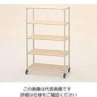 アズワン ポールシェルフ 間口900mm 5段 キャスター付 3-296-04 1台(1個)（直送品）