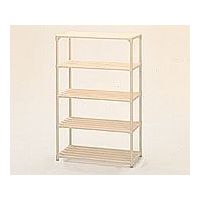 アズワン ポールシェルフ 間口900mm 5段 3-296-03 1台(1個)（直送品）