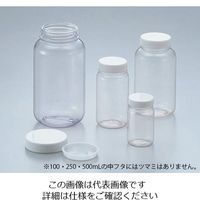 アズワン クリヤ広口瓶(透明エンビ製) 500mL ケース販売100本入 5-031