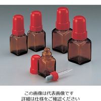 アズワン スポイド瓶（角型ガラス製） 120mL 褐色 1本 5-135-05（直送品）