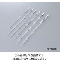 硼珪酸ガラス製ディスポピペット レギュラー丈(綿栓付・滅菌済) 5mL 目盛0.1ml 13-678-27E 1箱(500本)（直送品）