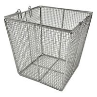 アズワン ステンレス角型洗浄カゴ(テーパ付き) 200角(160角)×200mm チュウ 1個 7-5332-04（直送品）