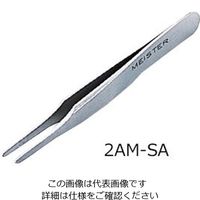 アズワン MEISTERピンセット 平 耐酸鋼(全長が短いタイプ) 2AM-SA 1本 9-5679-03（直送品）