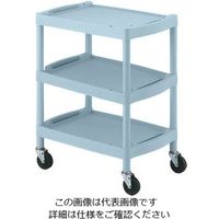 アズワン プラスチックワゴン ６５５×４５５×８２０ｍｍ 棚３段 Y201B