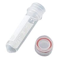 ウィザーライフサイエンス スクリューキャップ付遠沈管 丸底 目盛付き 2mL 1箱(50個×10袋入) T334-7SPR 1箱(500個)（直送品）