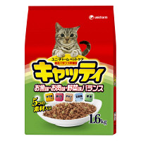 【アウトレット】キャッティ　お魚味・お肉味・野菜味・バランス　1.6kg　4520699611746　ユニ・チャーム