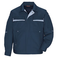 アイトス　長袖サマーブルゾン（配色）　ディープネイビー×シルバーグレー　AZ5570-008