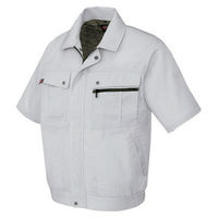 アイトス　半袖ブルゾン（無地）　シルバーグレー　AZ5591-003-6L　1着（直送品）