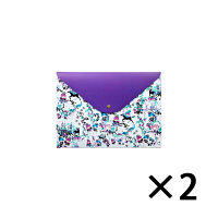 【アウトレット】ラドンナ　リトルツインスター　ドキュメントファイル　A4　パープル　1セット（2冊：1冊×2）　LTS-H004PU