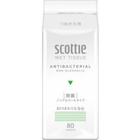 ウェットティッシュ 除菌 ノンアルコール 詰替用 80枚入 スコッティ ウェットティシュー 日本製紙クレシア