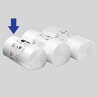 ゴミ袋　半透明45L（ロールタイプ詰替）　アスクル オリジナル