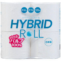 トイレットペーパー 4ロール入 パルプ ダブル 120m ハイブリッドパルプ 1パック（4ロール入） 丸富製紙