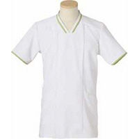 ヤギコーポレーション リゼルヴァ 医療白衣 半袖スクラブジャケット メンズ R8692 ライム S 1枚（取寄品）