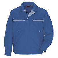 アイトス　長袖サマーブルゾン（配色）　ロイヤルブルー×ミストバイオレット　AZ5570-006