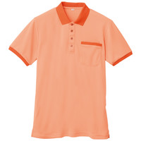 自重堂 半袖ポロシャツ WH90818 コーラルオレンジ SS 介護ユニフォーム 1枚（取寄品）
