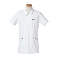 ヤギコーポレーション リゼルヴァ 医療白衣 半袖ナースジャケット メンズ R8493 ネイビー L 1枚（取寄品）