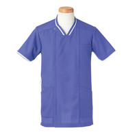 ヤギコーポレーション リゼルヴァ 医療白衣 半袖スクラブジャケット メンズ R8496 パープル S 1枚（取寄品）