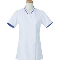 ヤギコーポレーション リゼルヴァ 医療白衣 半袖スクラブジャケット レディス R8642 パープル S 1枚（取寄品）