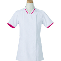 ヤギコーポレーション リゼルヴァ 医療白衣 半袖スクラブジャケット レディス R8642 マゼンダ S 1枚（取寄品）