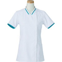 ヤギコーポレーション リゼルヴァ 医療白衣 半袖スクラブジャケット レディス R8642 ターコイズ S 1枚（取寄品）
