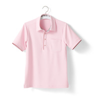 ヤギコーポレーション ユニフィット 介護ユニフォーム 半袖ポロシャツ ユニセックス UF8371 ピンク S 1枚（取寄品）