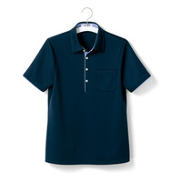 ヤギコーポレーション ユニフィット 介護ユニフォーム 半袖ポロシャツ ユニセックス UF8397 ネイビー XL 1枚（取寄品）