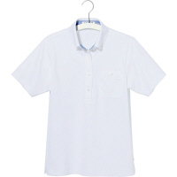 ヤギコーポレーション ユニフィット 介護ユニフォーム 半袖ポロシャツ レディス UF8631 ホワイト 5号 1枚（取寄品）