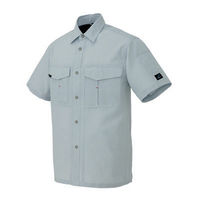 アイトス　半袖シャツ　シルバーグレー