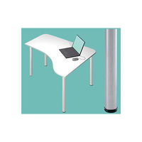 Garage（ガラージ）　Ｄ２シリーズ　ラウンド天板デスク　幅1200mm　奥行き1000(607)mm　白　415147 1台　（直送品）