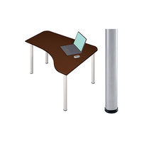 Garage（ガラージ）　Ｄ２シリーズ　ラウンド天板デスク　幅1200mm　奥行き1000(607)mm　マホガニー　415148 1台　（直送品）