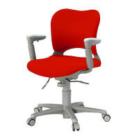 ガラージ　ＯＣシリーズ　オフィスチェア　ローバック　ウレタンキャスター　アジャスト肘付　レッド　418102　1脚　（直送品）