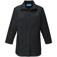 KAZEN（カゼン） レディスシャツ七分袖 ブラック L 627-05 1着（直送品）