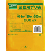 トラスコ中山 TRUSCO 小型ポリ袋 縦200X横130Xt0.05 黄 (200枚入) A-1320Y 1袋(200枚) 362-0701（直送品）