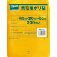 トラスコ中山 TRUSCO 小型ポリ袋 縦400X横300Xt0.05 黄 (200枚入) A-3040Y 1袋(200枚) 362-0824（直送品）