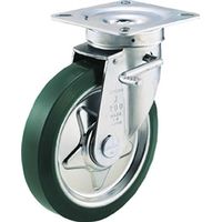 プレート式キャスター（プレス製ウレタン車） 自在ダブルストッパー付