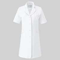 トンボ ウィキュア 薬局衣 レディスコート CM751-03 ホワイト×シルバー S 医療白衣 診察衣 ドクターコート（取寄品）