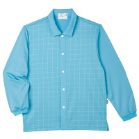 トンボ キラク 患者用前開きシャツ（男女兼用） CR849 ブルー S 検診用ウェア（患者衣・検査衣・検査着） 1枚（取寄品）