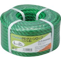 トラスコ中山 TRUSCO PEグリーンロープ 3つ打 線径9mmX長さ20m R-920PEG 1巻 511-3041（直送品）