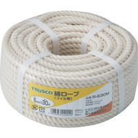 トラスコ中山 綿ロープ　３つ打　線径６ｍｍ×長さ３０ｍ R-630M 1巻（30m） 511-3245