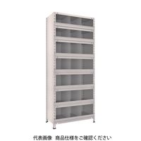 軽量ボルト式棚（前あたり・縦仕切付・100kgタイプ、高さ2100mm）